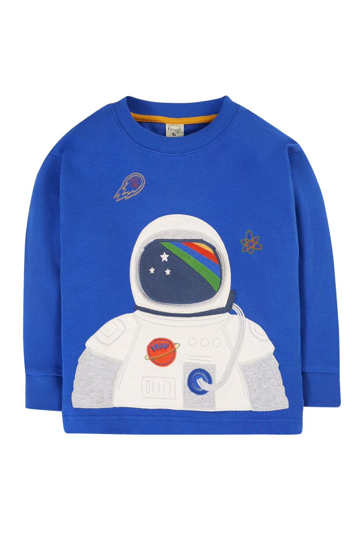 Frugi Owen Interactive Top Blue Astronaut Clothing 2-3YRS / Blue,3-4YRS / Blue,4-5YRS / Blue,5-6YRS / Blue,6-7YRS / Blue