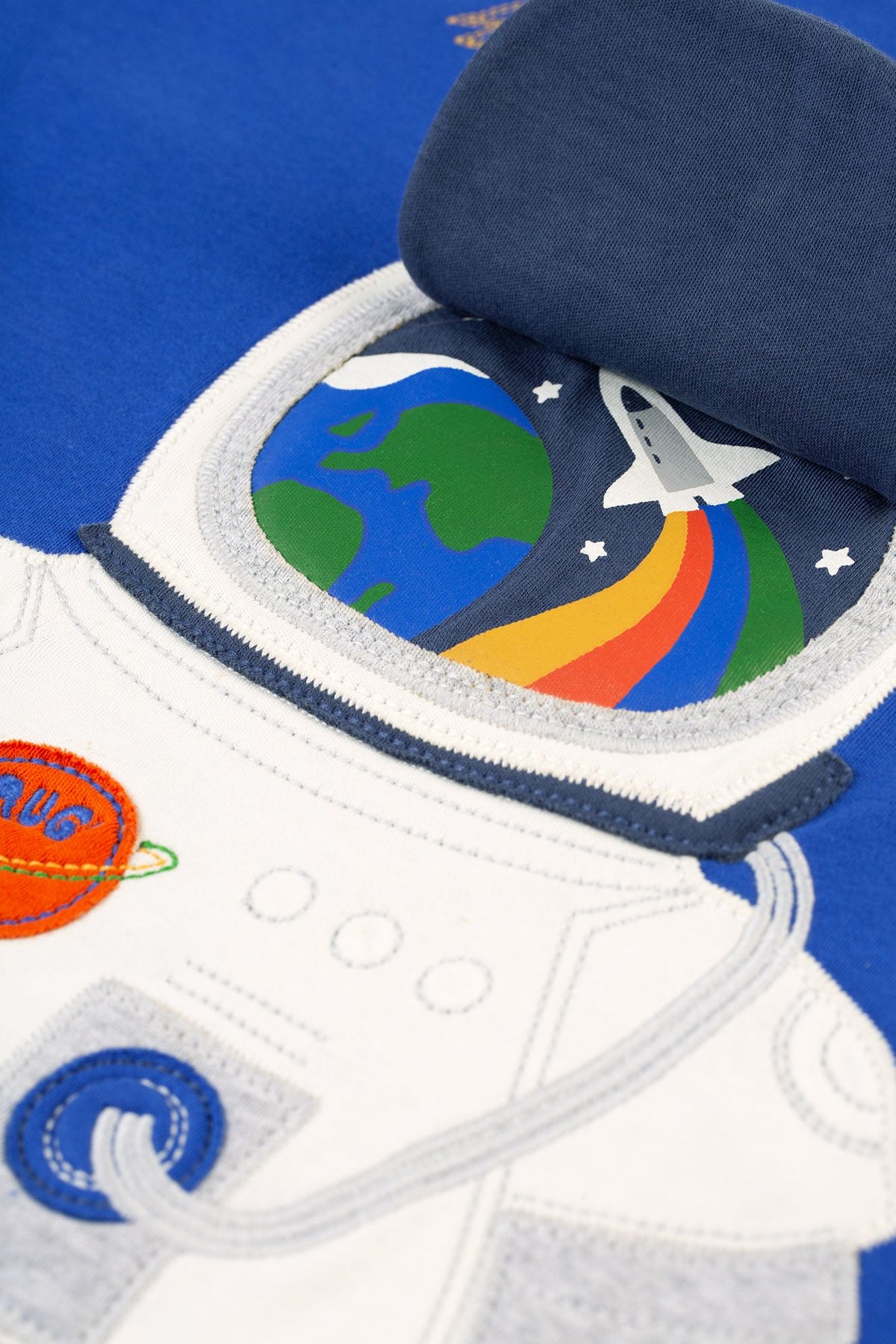 Frugi Owen Interactive Top Blue Astronaut Clothing 2-3YRS / Blue,3-4YRS / Blue,4-5YRS / Blue,5-6YRS / Blue,6-7YRS / Blue