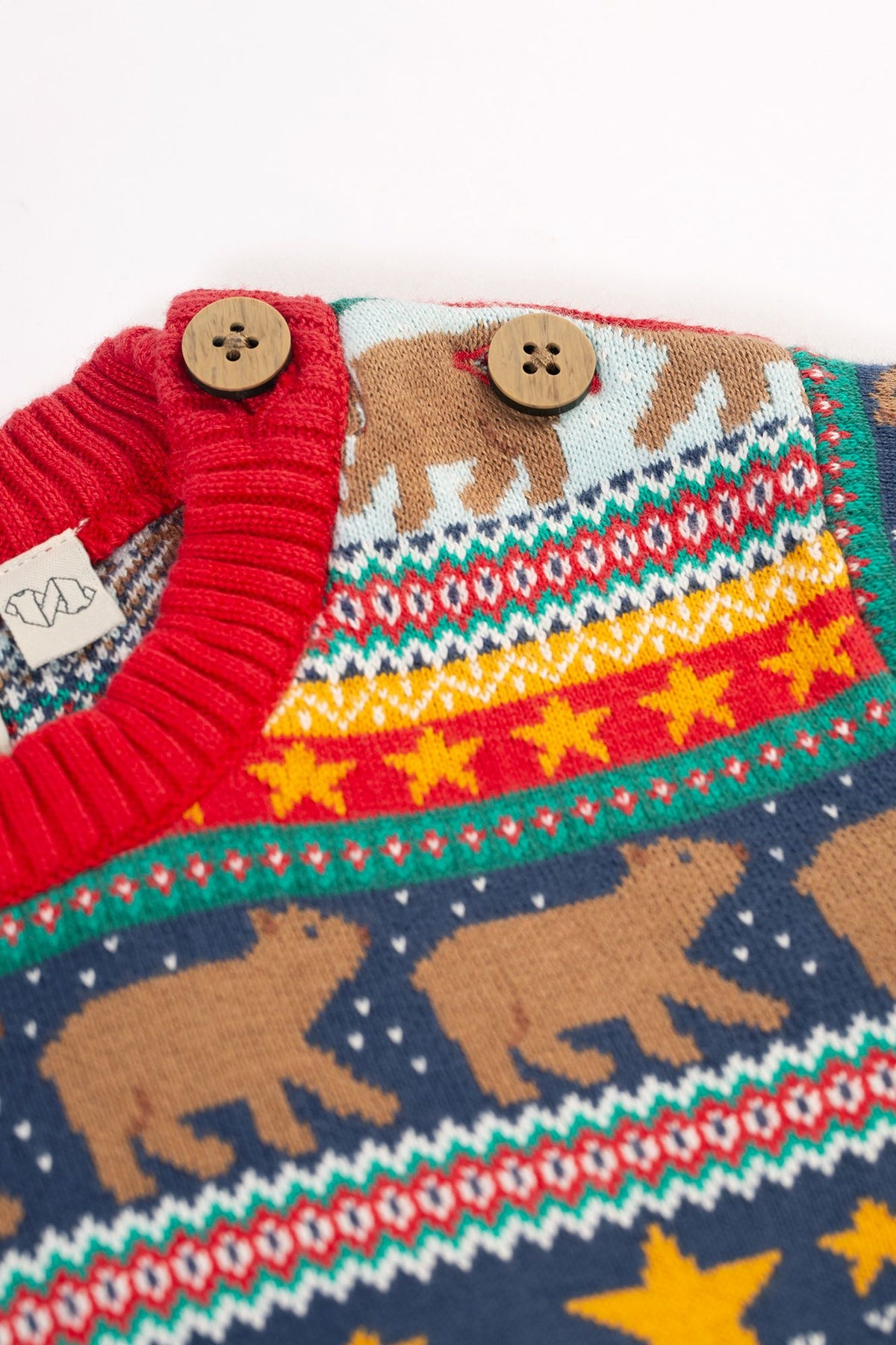 Frugi Forest Fairisle Sweater 500120A4fxms Christmas Clothing 2-3YRS / Multi,3-4YRS / Multi,4-5YRS / Multi,5-6YRS / Multi,6-7YRS / Multi