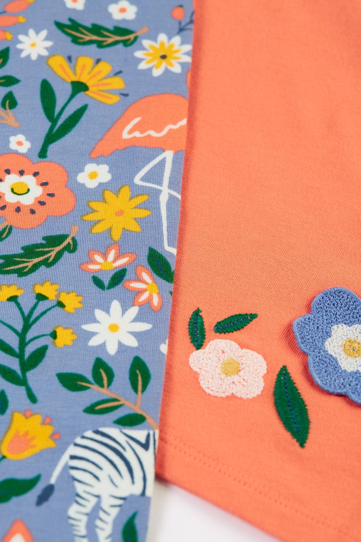 Frugi Opal Infant Outfit Rainforest Friends Clothing 3-6M / Multi,6-9M / Multi,9-12M / Multi,12-18M / Multi,18-24M / Multi,2-3YRS / Multi,3-4YRS / Multi