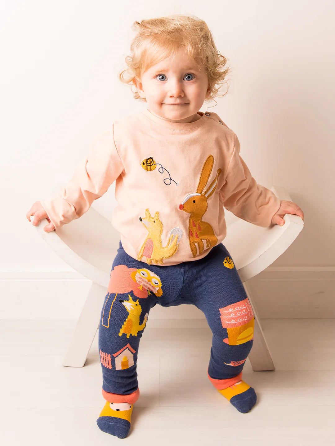 Blade &amp; Rose Meadow Farmyard Infant Knitted Leggings Clothing 0-6M / Indigo,6-12M / Indigo,12-24M / Indigo