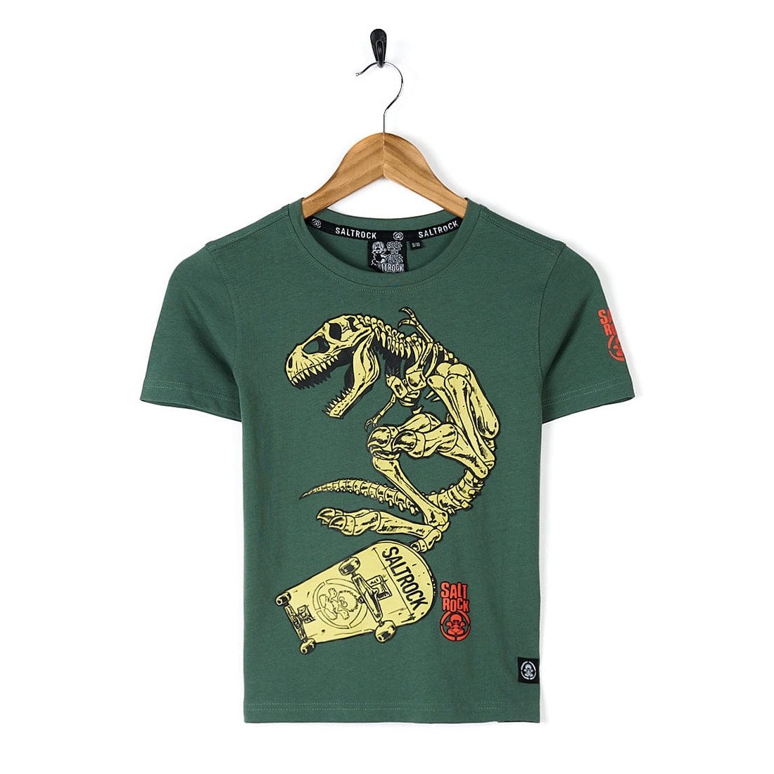 Saltrock Dinosk8 Kids T-Shirt Clothing 7/8YRS / Green,9/10YRS / Green,11/12YRS / Green