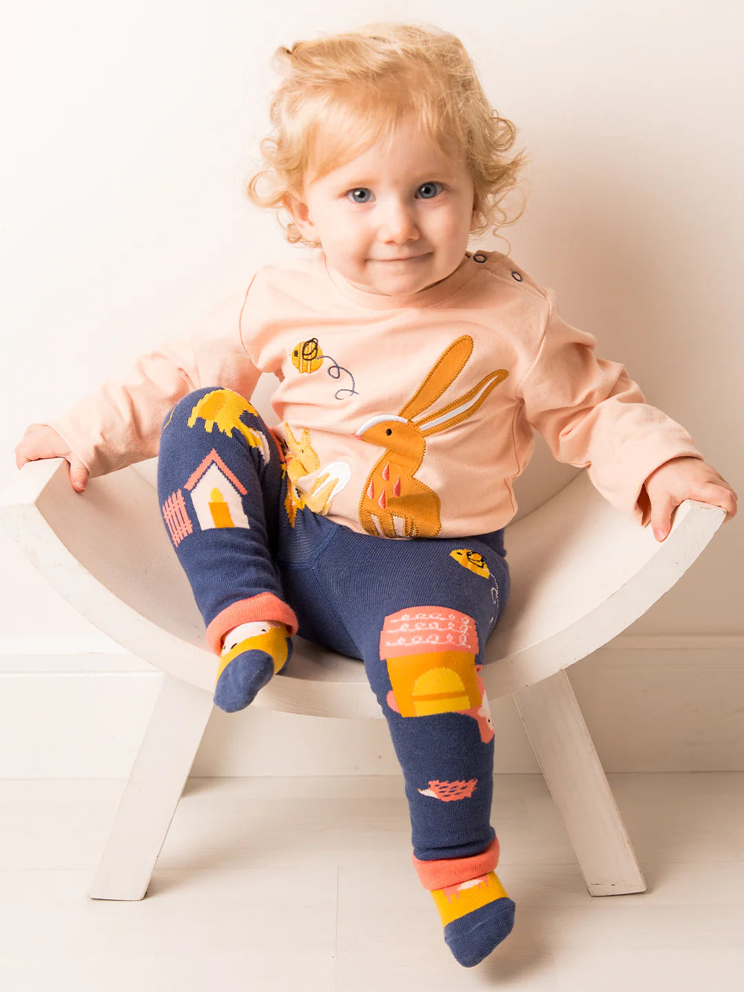 Blade &amp; Rose Meadow Farmyard Infant Knitted Leggings Clothing 0-6M / Indigo,6-12M / Indigo,12-24M / Indigo