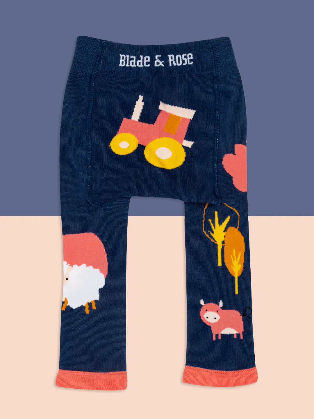 Blade &amp; Rose Meadow Farmyard Infant Knitted Leggings Clothing 0-6M / Indigo,6-12M / Indigo,12-24M / Indigo