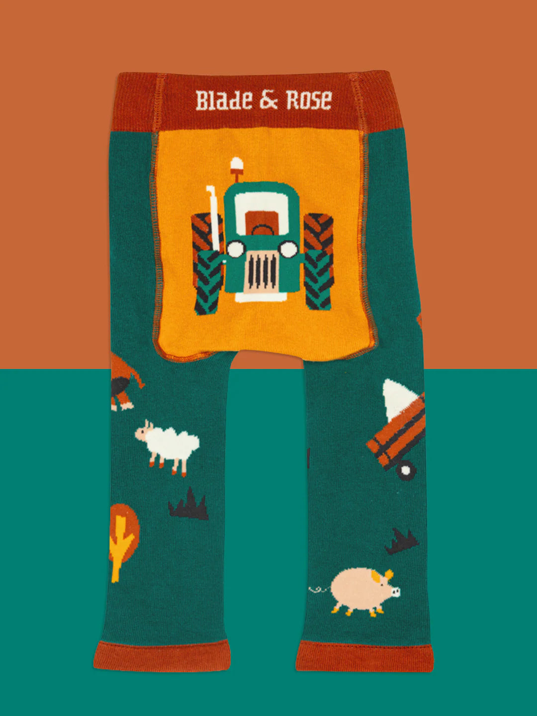 Blade &amp; Rose Rustic Farmyard Infant Knitted Leggings Clothing 0-6M / Green,6-12M / Green,12-24M / Green