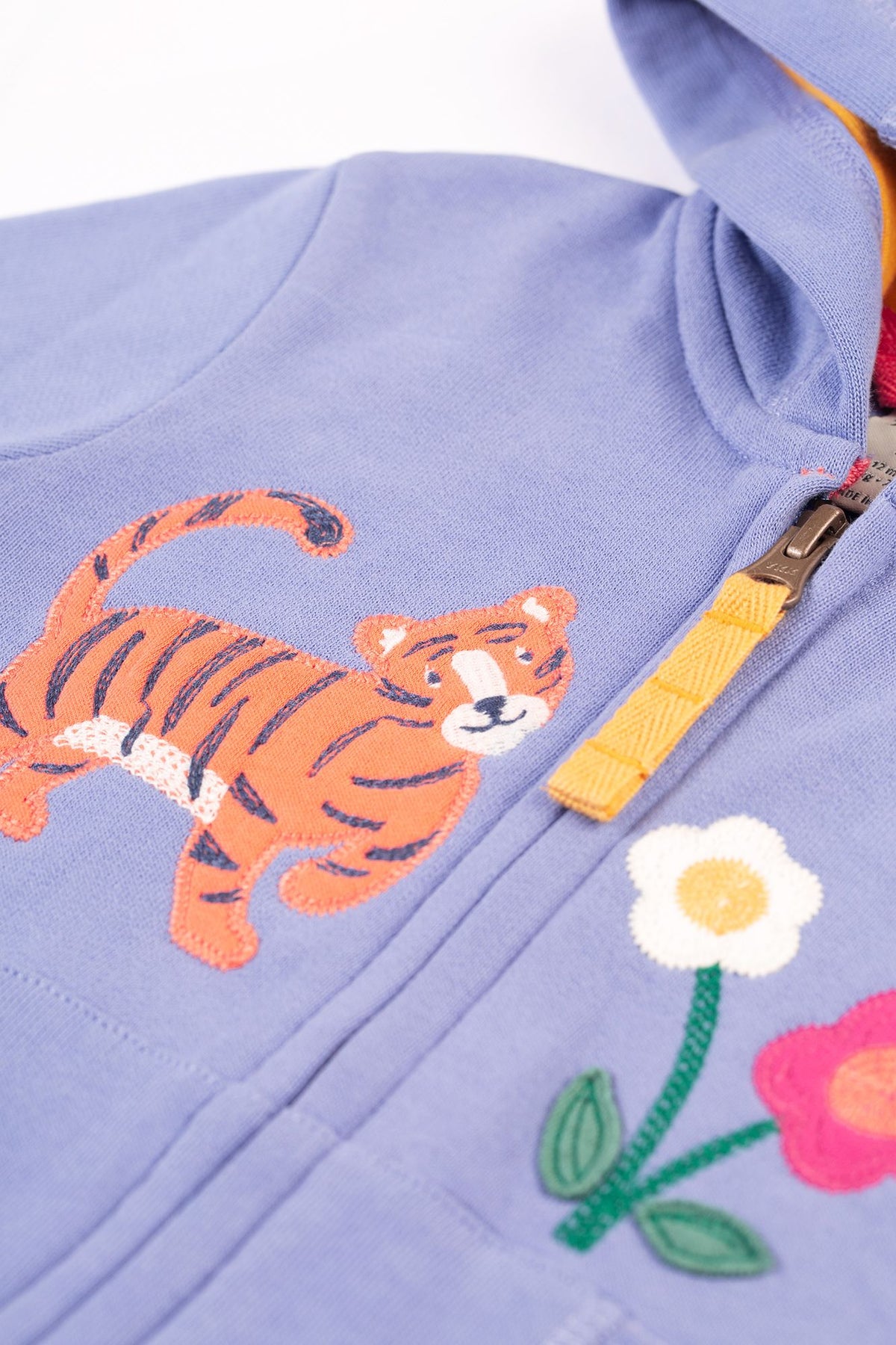 Frugi Carbis Infant Hoodie Grape Tiger Clothing 6-9M / Grape,9-12M / Grape,12-18M / Grape,18-24M / Grape