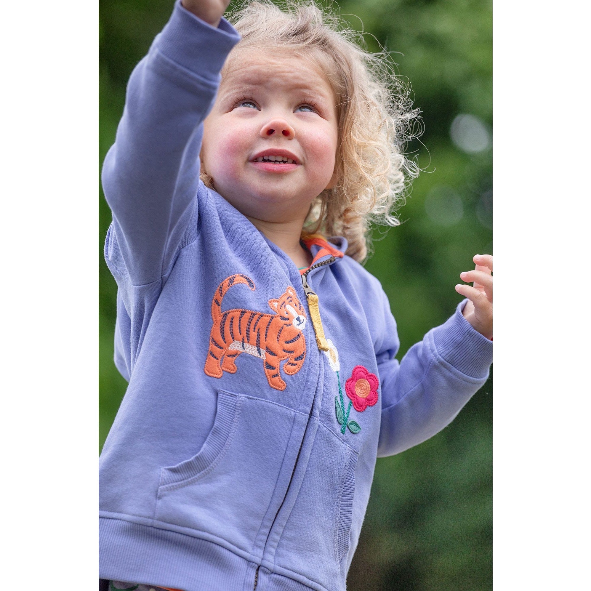 Frugi Carbis Hoodie Grape Tiger Clothing 2-3YRS / Grape,3-4YRS / Grape,4-5YRS / Grape,5-6YRS / Grape,6-7YRS / Grape