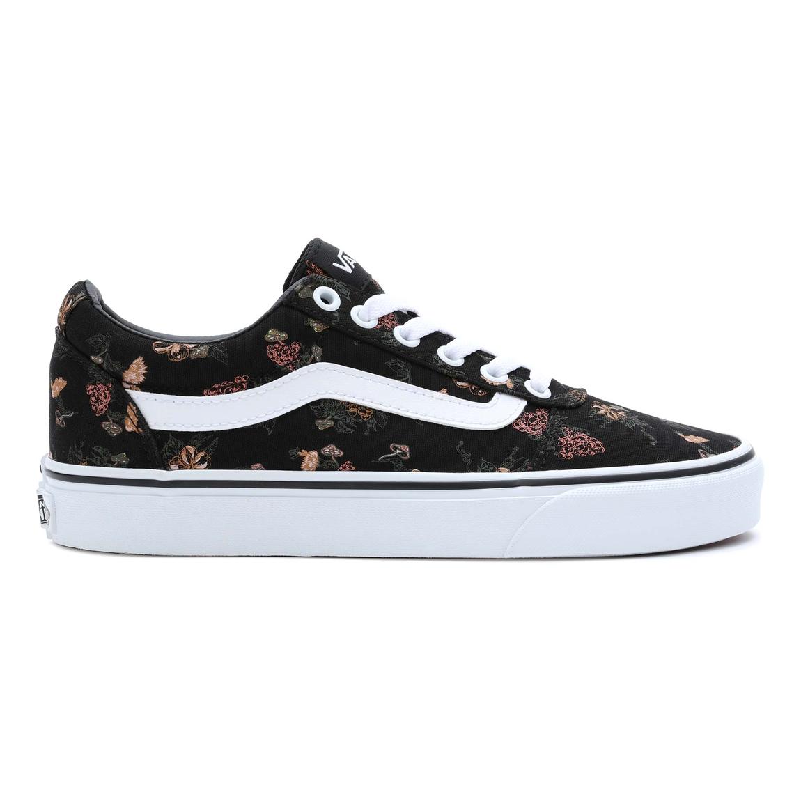 Black and floral vans best sale