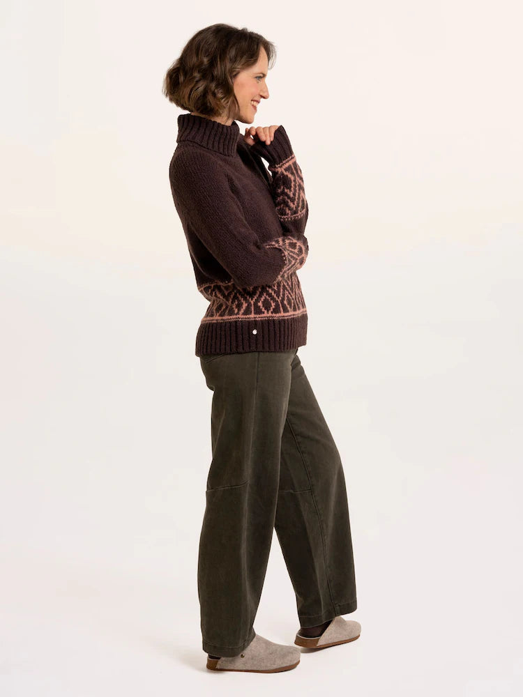 Brakeburn Womens Thyra Intarsia Sweater