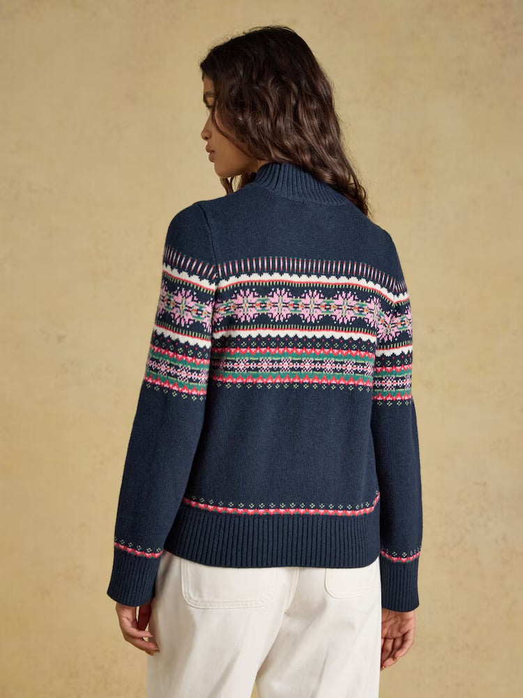 Joules Womens Fairisle Jumper V57-280 Navy