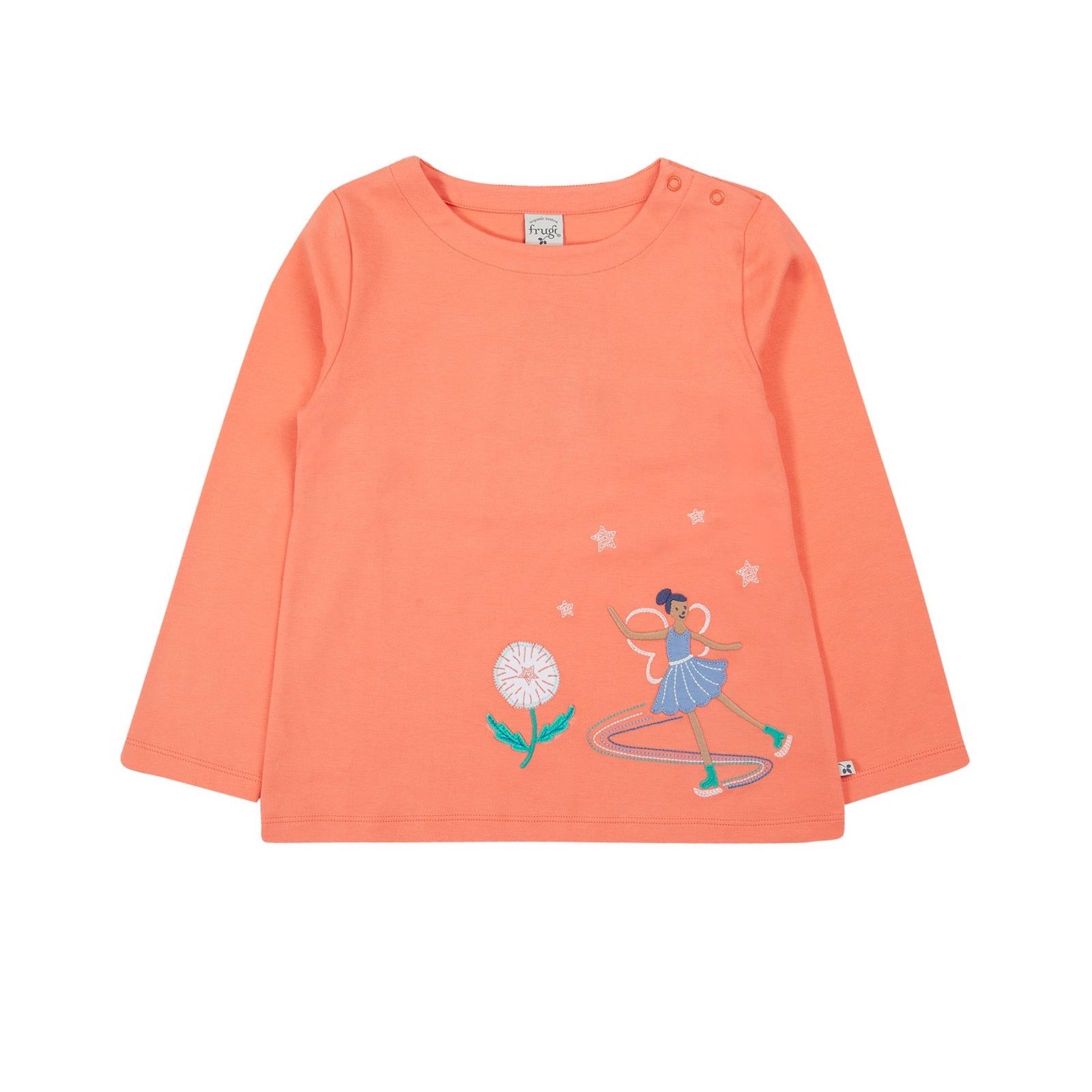 Frugi Anna T-Shirt Cantaloupe Fairy Clothing 2-3YRS / Apricot,3-4YRS / Apricot,4-5YRS / Apricot,5-6YRS / Apricot,6-7YRS / Apricot