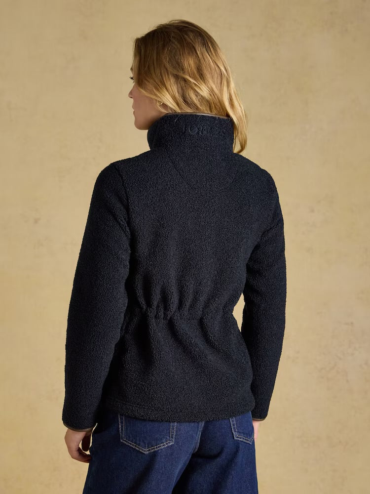 Joules Womens Heritage Borg Zip Fleece Navy