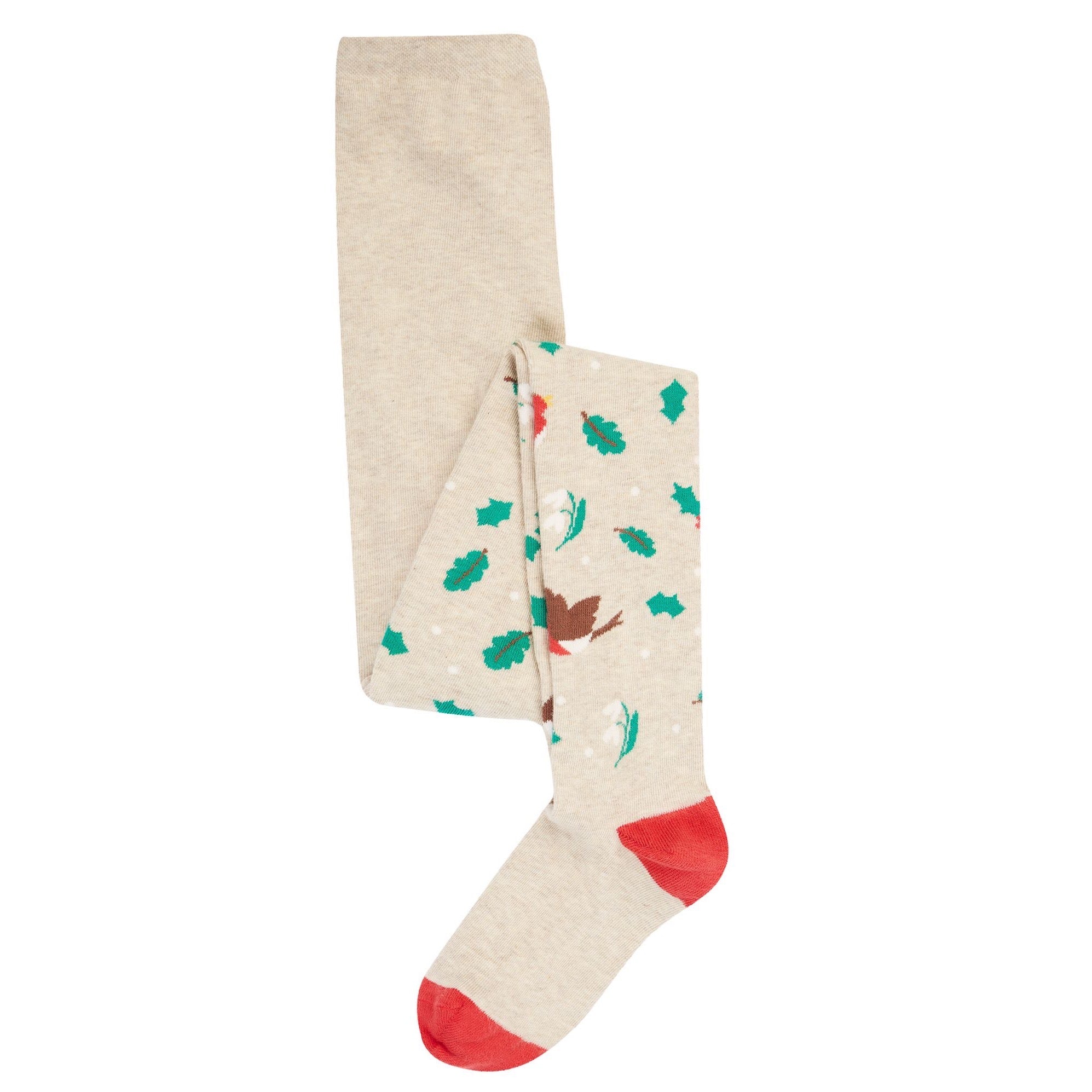 Frugi 2 Pack Tights Red Robin Clothing 2-4YRS / Red,4-6YRS / Red,6-8YRS / Red,8-10YRS / Red