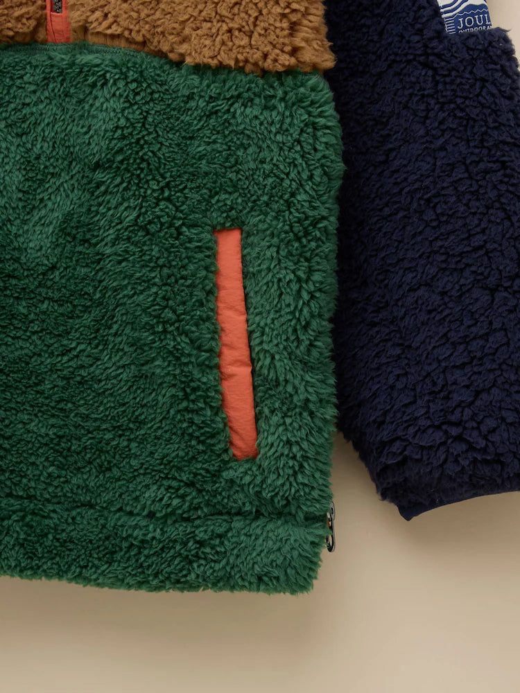 Joules Boys Billy Quarter Colourblock Fleece F12022 Clothing 5YRS / Multi,6YRS / Multi,8YRS / Multi,10YRS / Multi,12YRS / Multi