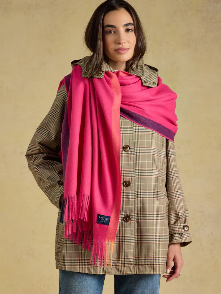 Joules Womens Blanket Scarf G90-794 Pink