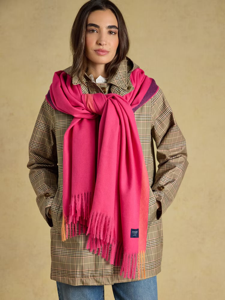Joules Womens Blanket Scarf G90-794 Pink