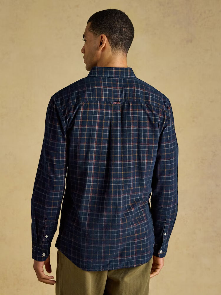 Joules Mens Needle Cord Shirt G66-148 Navy Check
