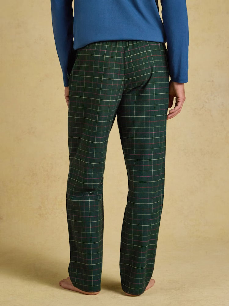 Joules Mens Flannel Green Check Pyjama Bottoms