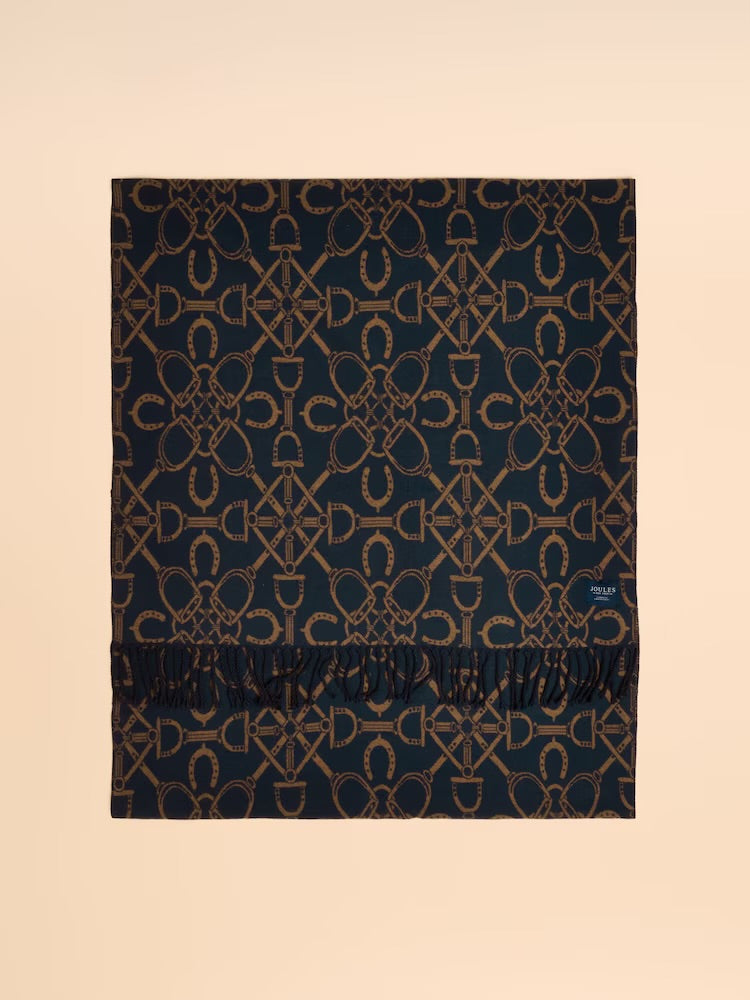 Joules Womens Elissa Navy Bridle Scarf At707001 Clothing ONE SIZE / Navy