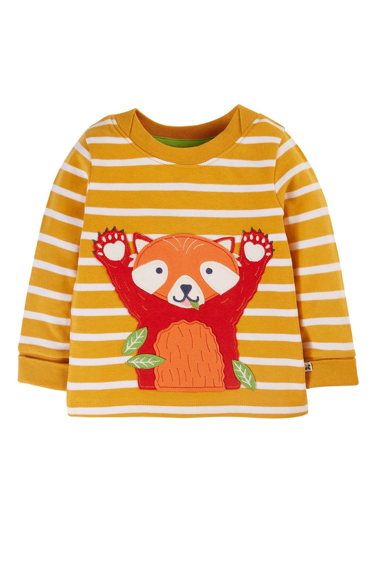 Frugi Easy On Infant T-Shirt Red Panda Stripe Clothing 3-6M / Gold,6-9M / Gold,9-12M / Gold,12-18M / Gold,18-24M / Gold,2-3YRS / Gold,3-4YRS / Gold,4-5YRS / Gold