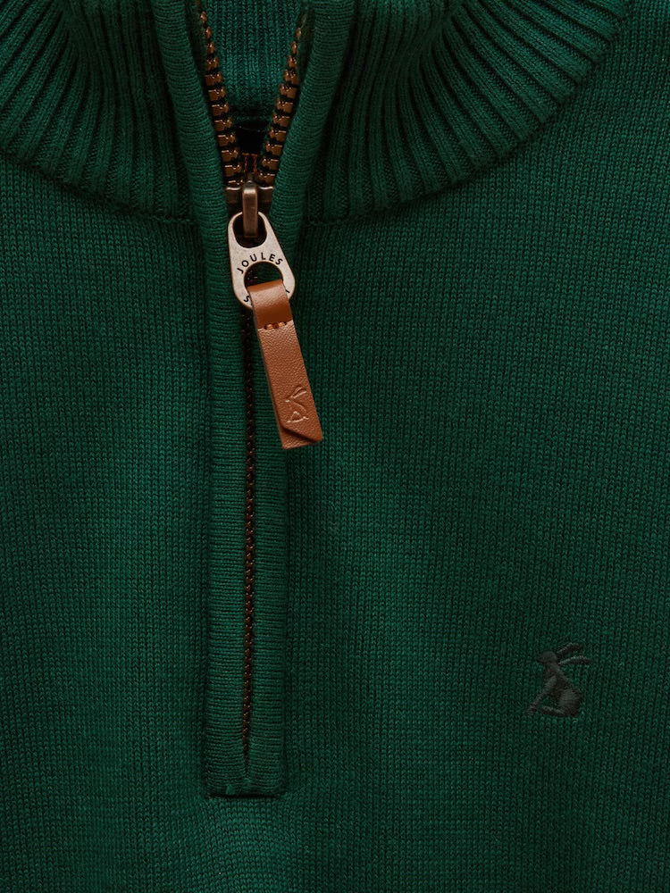 Joules Boys Hillside Quarter Zip Sweater Y31-871 Green