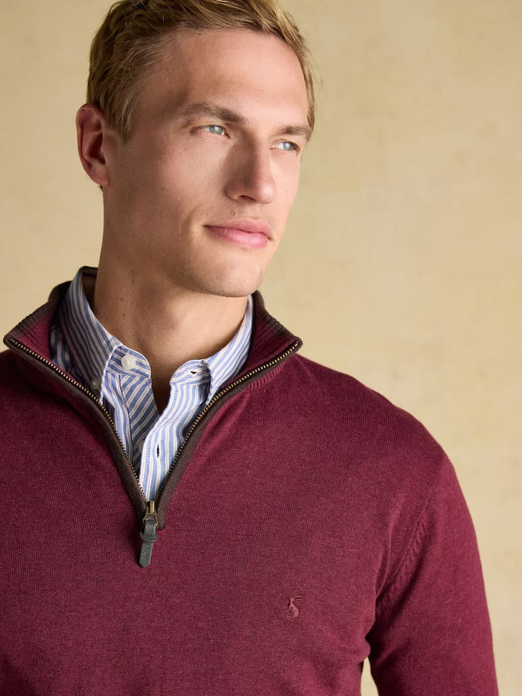 Joules Mens Quarter Zip Jumper 22740304 Port Clothing M / Port,L / Port,XL / Port,XXL / Port