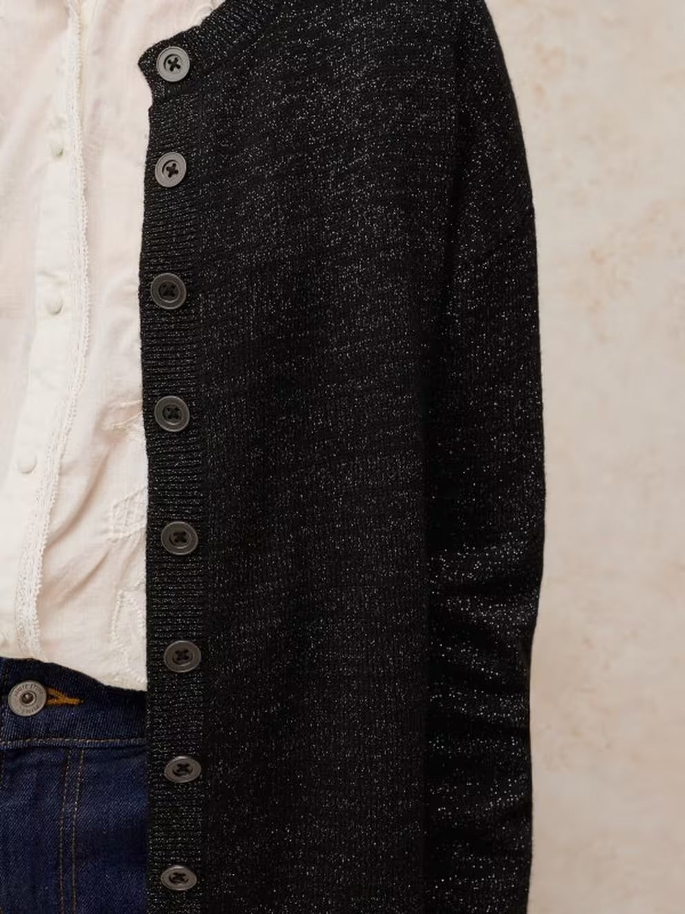 White Stuff Womens Sansa Sparkle Cardigan 447451 Black Clothing UK8 / Black,UK10 / Black,UK12 / Black,UK14 / Black,UK16 / Black,UK18 / Black