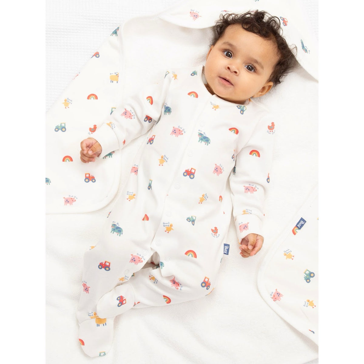 Kite Old Macdonald Cuddle Wrap 53-1205-Bua Accessories ONE SIZE / White