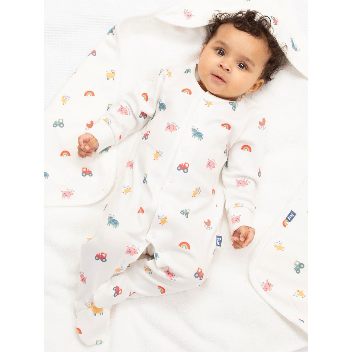 Kite Old Macdonald Cuddle Wrap 53-1205-Bua Accessories ONE SIZE / White