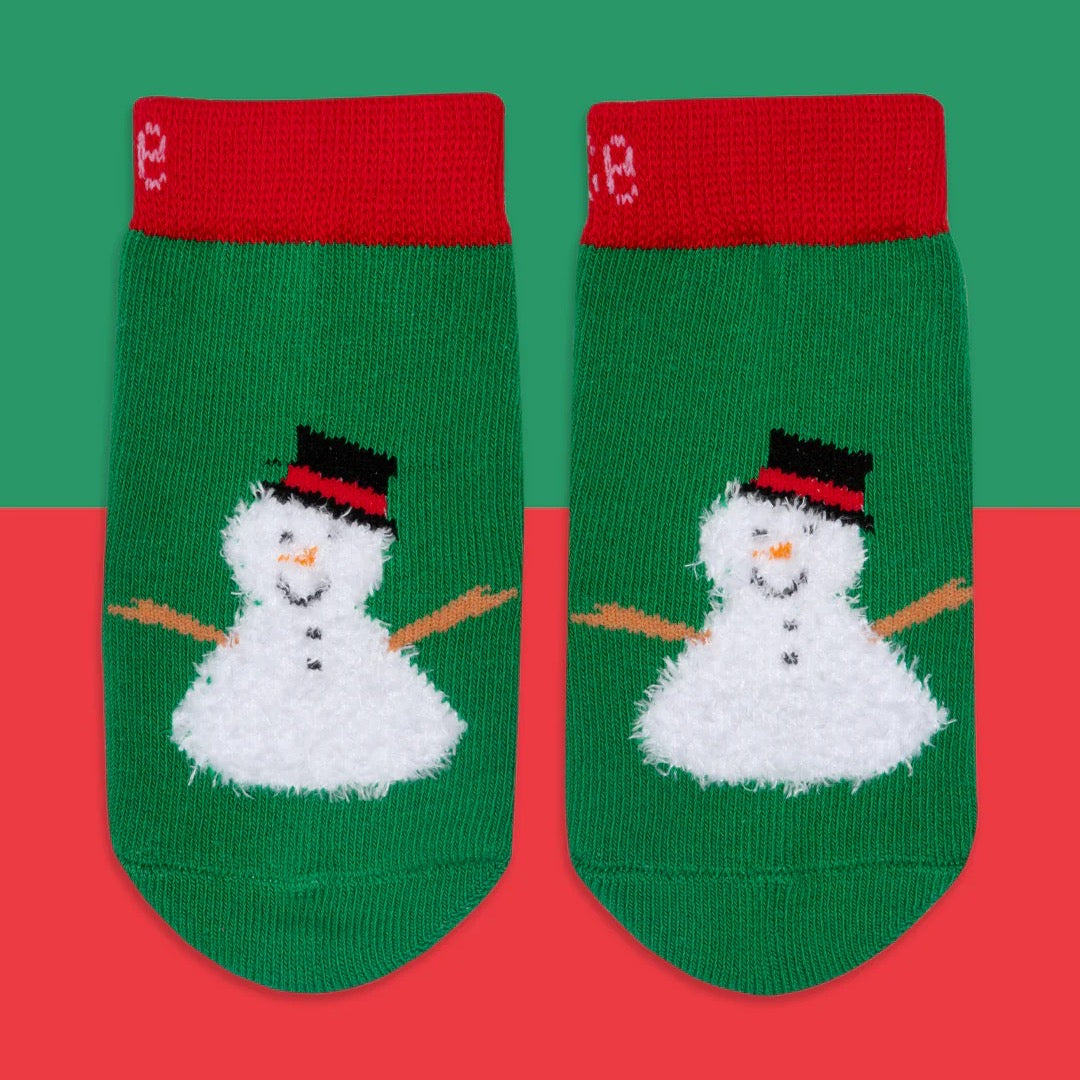 Blade &amp; Rose Snowman Infant Socks Clothing 0-6M / Green,6-12M / Green,12-24M / Green