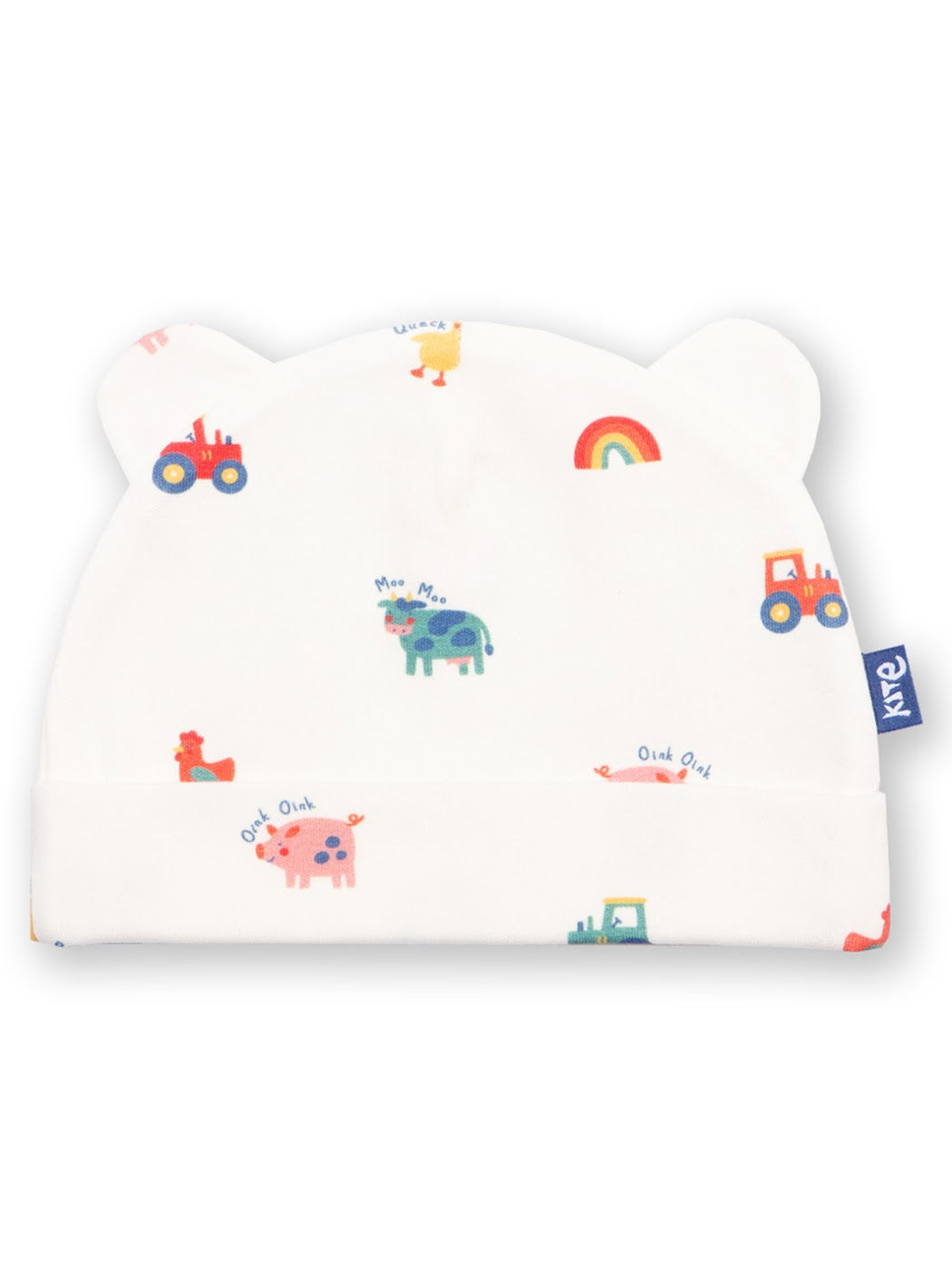 Kite Old Macdonald Baby Hat 53-3441 Clothing 0-1M / White,3-6M / White