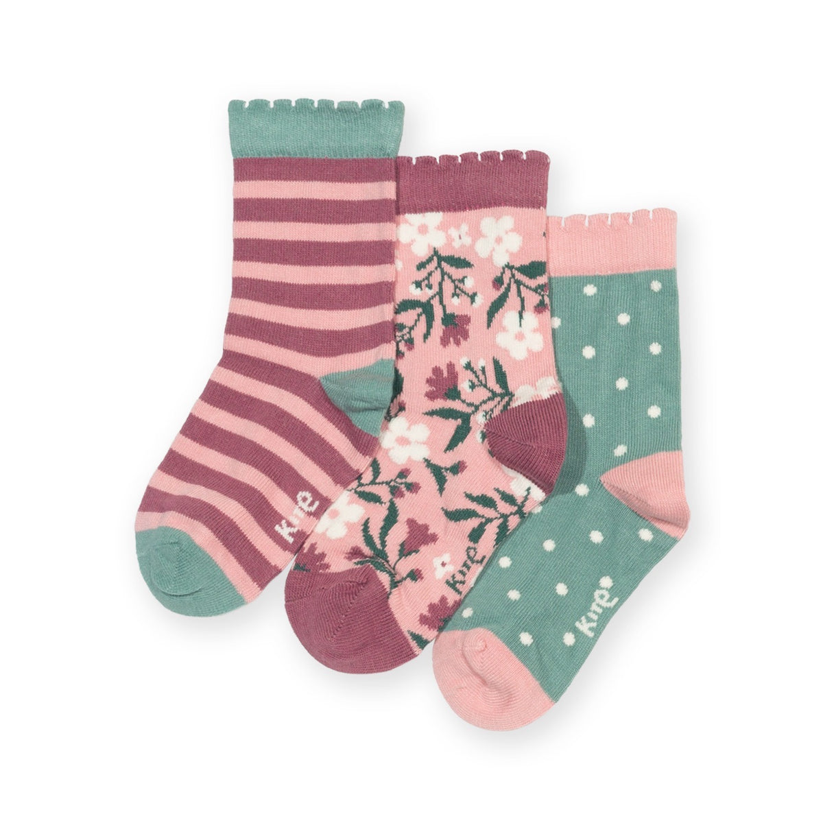 Kite 3 Pack Socks 63-6689 Whispering Woods Clothing 6-12M / Pink,1-2YRS / Pink,UK6-8 / Pink,UK9-12 / Pink,UK13-2 / Pink
