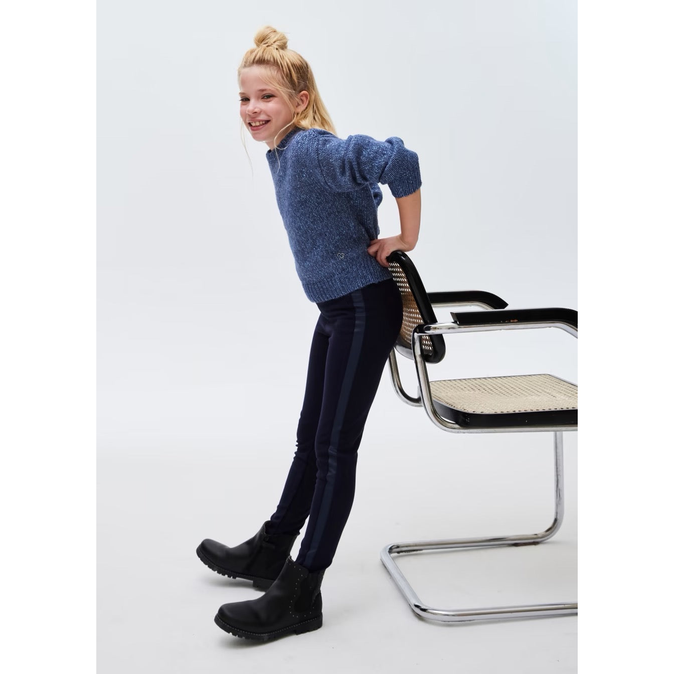 Mayoral Older Girls Detail Leggings 7743 Navy Clothing 10YRS / Navy,12YRS / Navy,14YRS / Navy