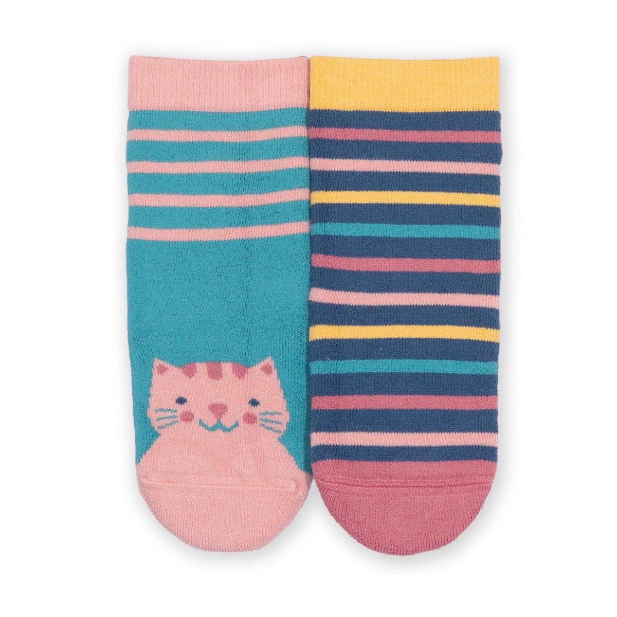 Kite 2 Pack Grippy Socks 63-4714 Misty The Cat Clothing 0-6M / Multi,6-12M / Multi,12-24M / Multi,2-3YRS / Multi