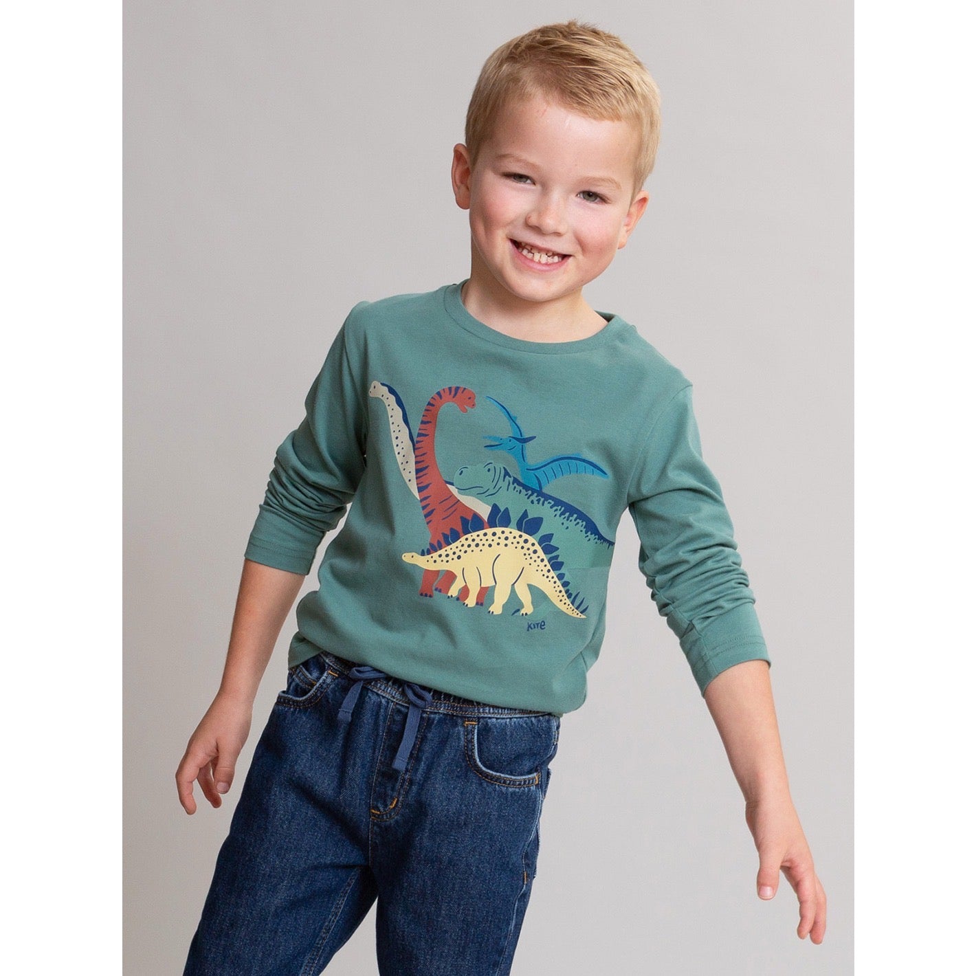 Kite Boys Team Dino T-Shirt 63-9482-Obt Clothing 3YRS / Green,4YRS / Green,5YRS / Green,6YRS / Green,7YRS / Green,8YRS / Green