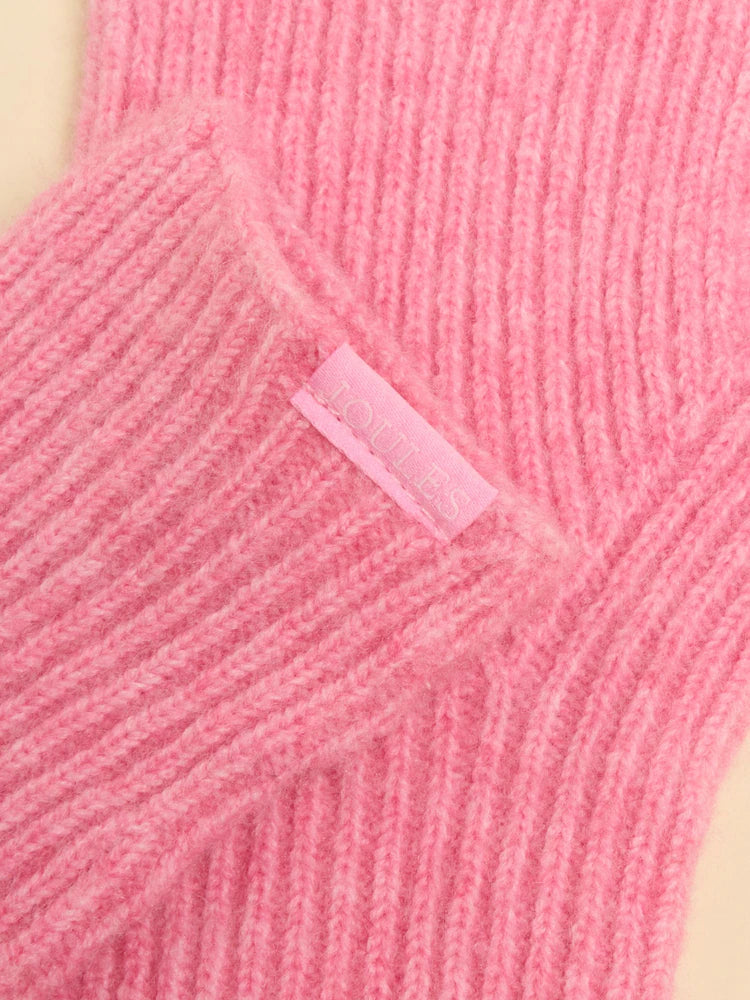 Joules Womens Fine Knit Gloves G13-926 Pink Clothing S-M / Pink,M-L / Pink