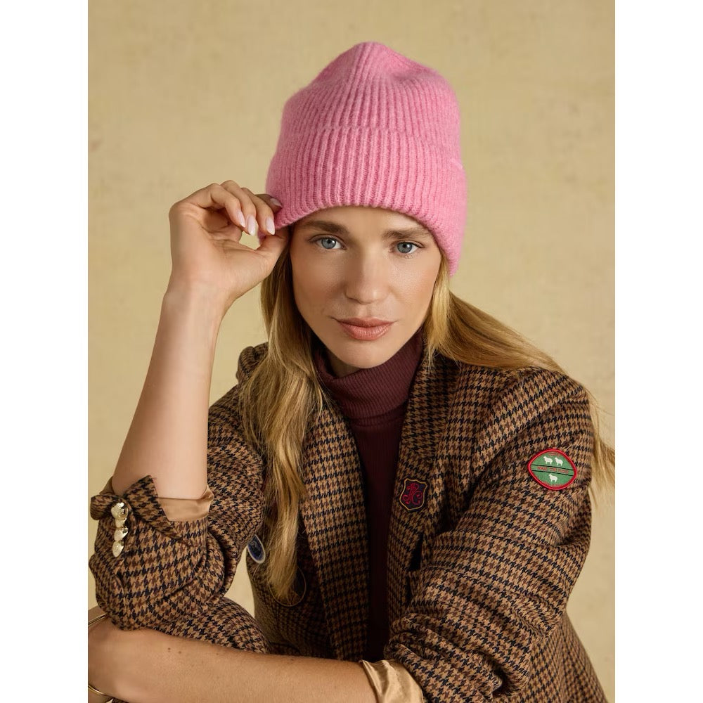Joules Womens Fine Knit Beanie V27-228 Pink Clothing ONE SIZE / Pink
