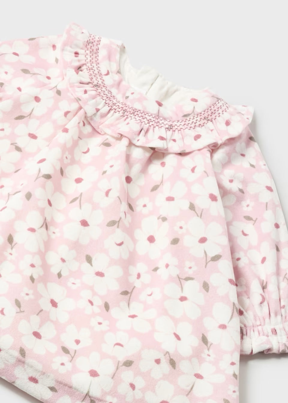 Mayoral Baby Girls Velvet Dress 2840 Pale Pink Clothing 4-6M / Pale Pink,12M / Pale Pink,18M / Pale Pink