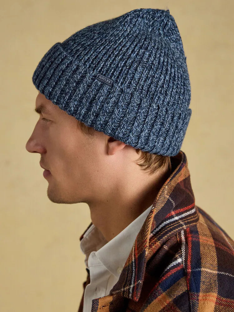 Joules Mens Hammond Beanie G13674 Blue Clothing ONE SIZE / Blue