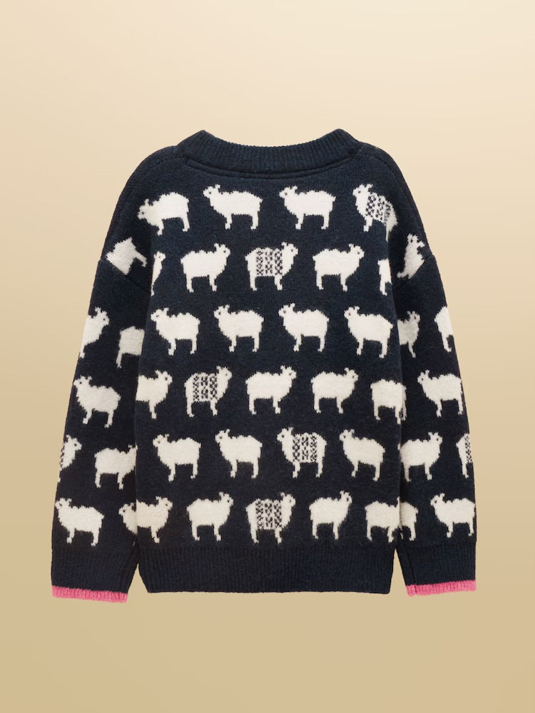 Joules Kids Winter Woolies Jumper G79-693 Navy Sheep Clothing 3-4YRS / Navy,5-6YRS / Navy,7-8YRS / Navy,9-10YRS / Navy,11-12YRS / Navy