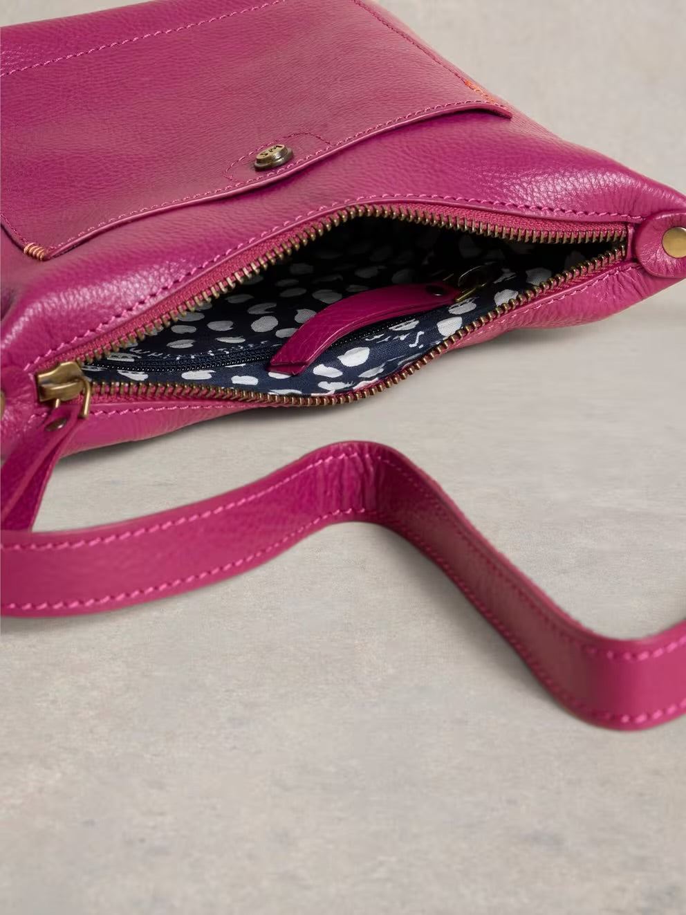 White Stuff Womens Mini Fern Crossbody Bag Dark Plum Accessories ONE SIZE / Plum