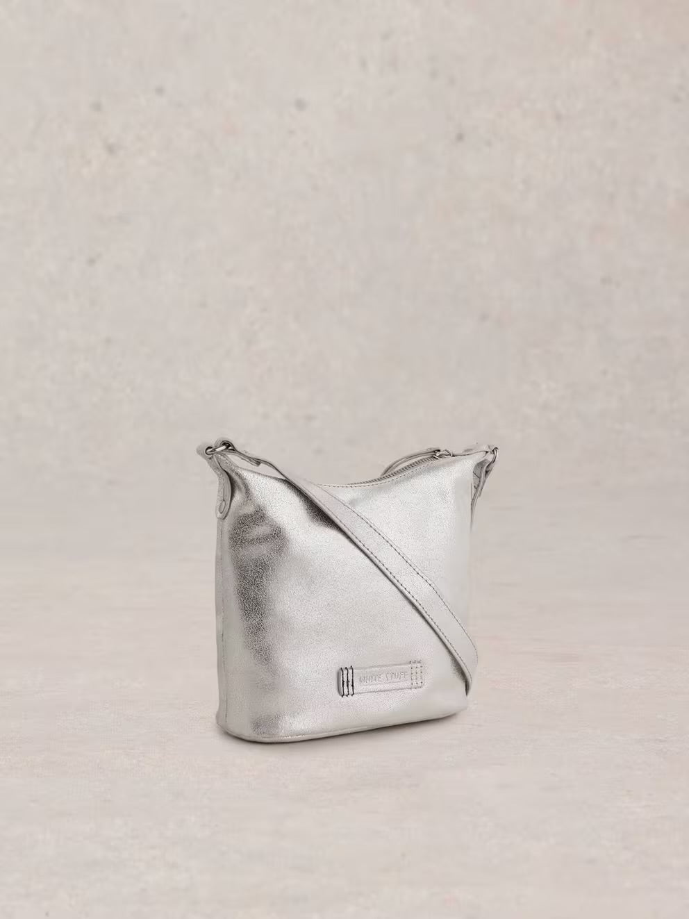 White Stuff Womens Mini Fern Crossbody Bag 441118 Silver Accessories ONE SIZE / Silver