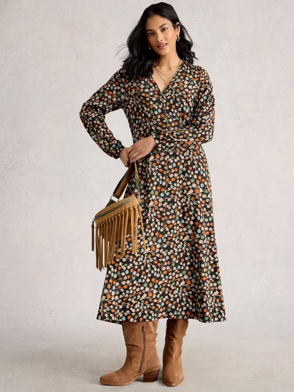 White Stuff Womens Mini Sebby Tassal Sling Bag 444006 Light Tan Accessories ONE SIZE / Tan