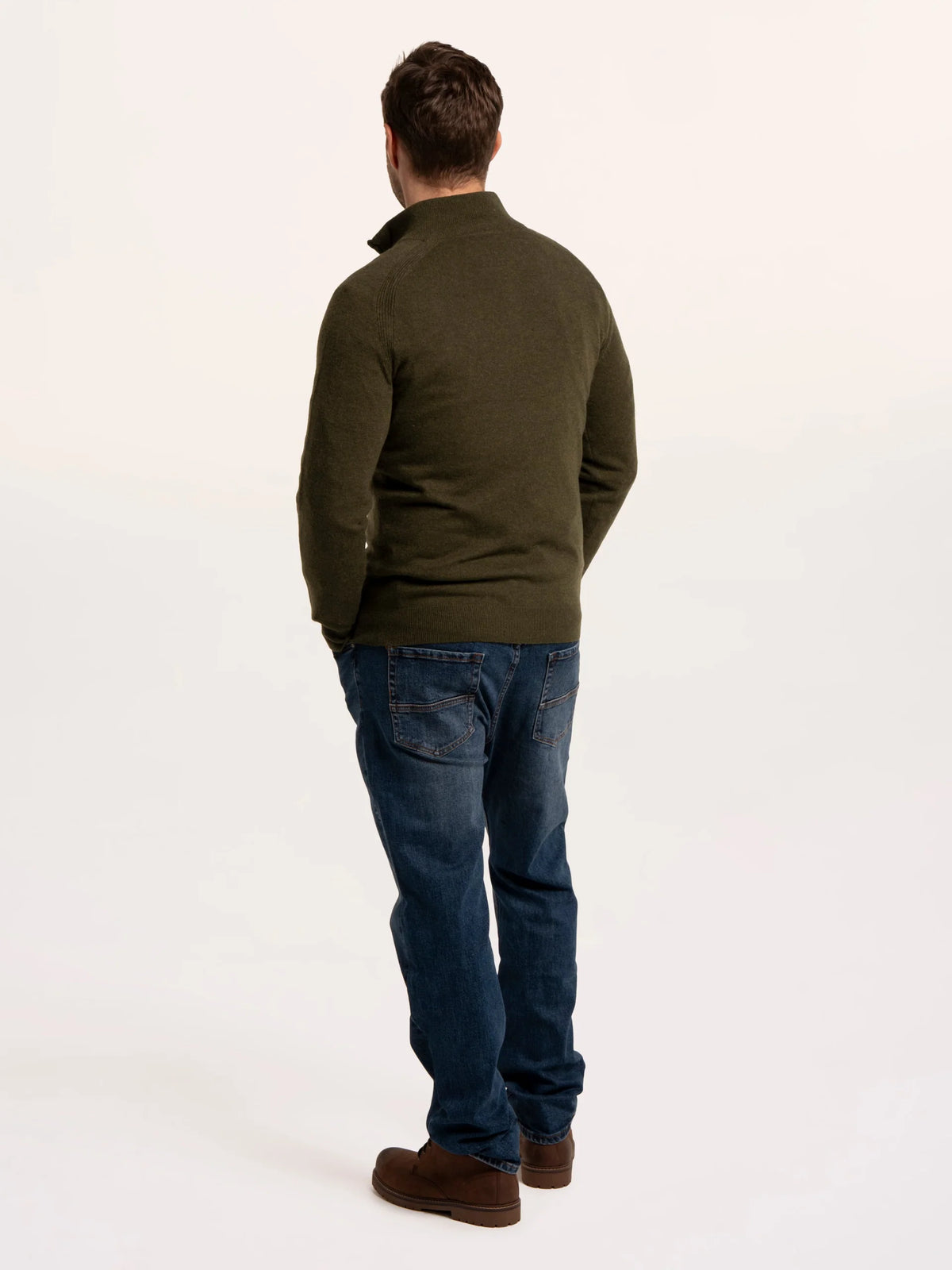 Brakeburn Mens Buckhurst Quarter Zip Moss Green Clothing S / Green,M / Green,L / Green,XL / Green,XXL / Green