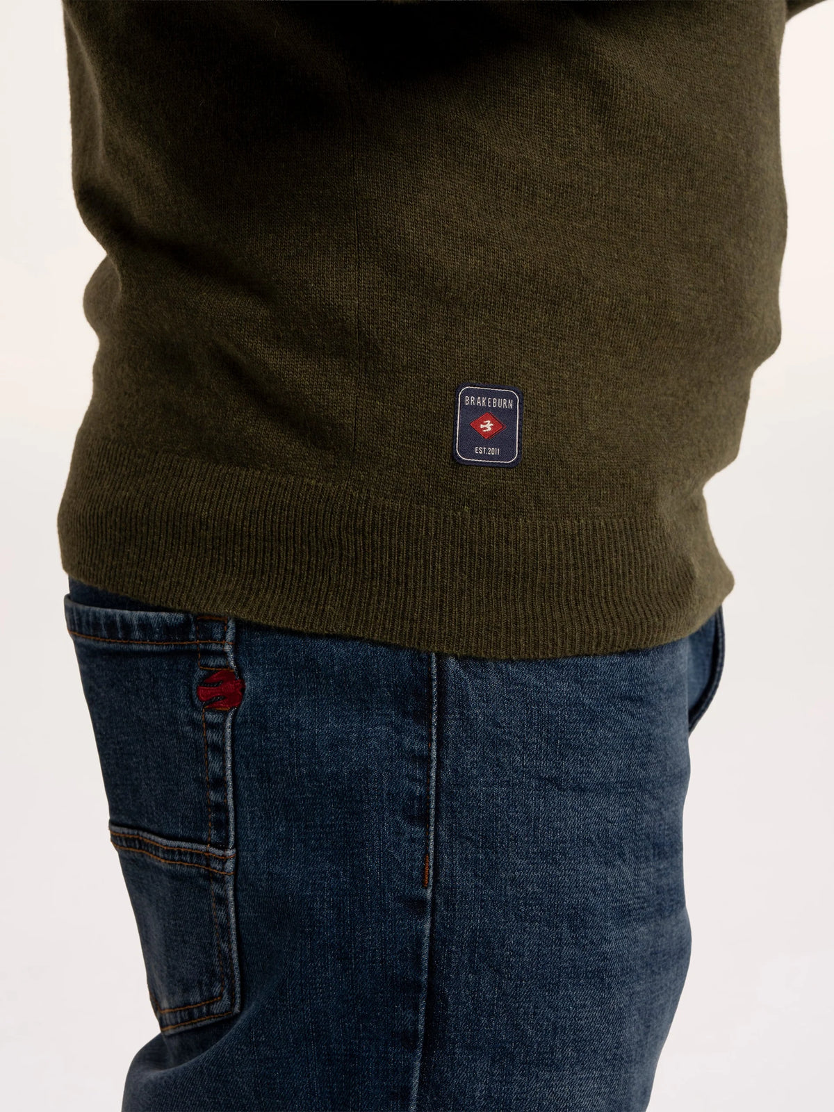Brakeburn Mens Buckhurst Quarter Zip Moss Green Clothing S / Green,M / Green,L / Green,XL / Green,XXL / Green