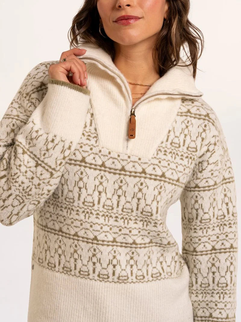Brakeburn Womens Ingrid Knitted Quarter Zip Sweater Clothing UK8 / Natural,UK10 / Natural,UK12 / Natural,UK14 / Natural