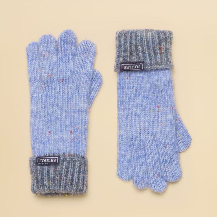 Joules Kids Colourblock Gloves Y30498 Blue