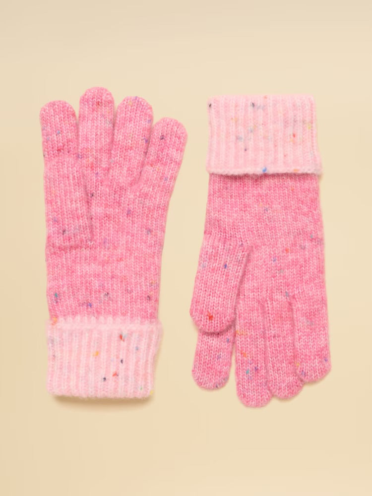Joules Kids Colourblock Gloves G13371 Pink