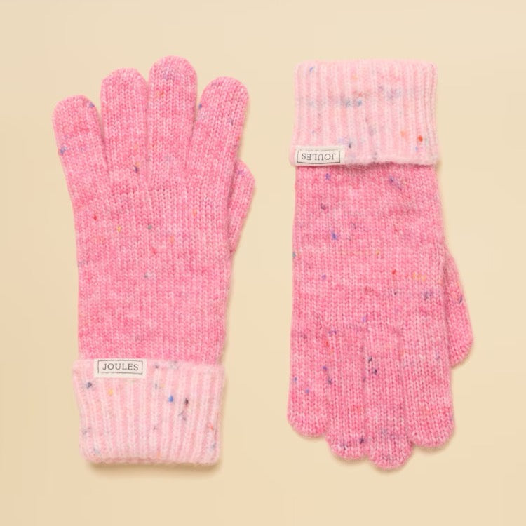 Joules Kids Colourblock Gloves G13371 Pink