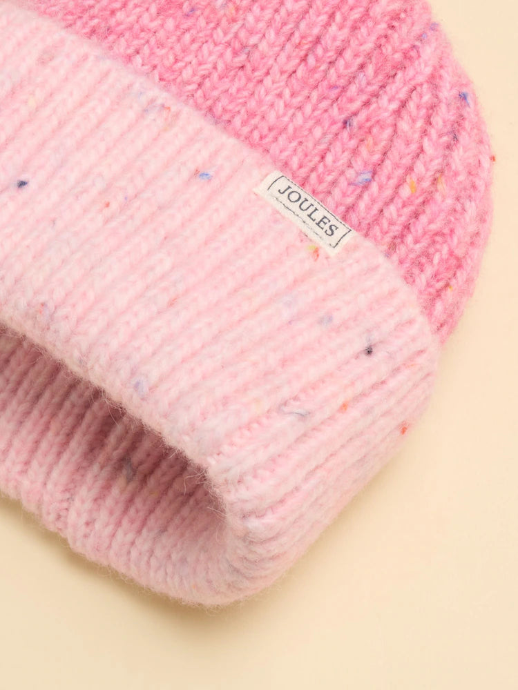 Joules Kids Colourblock Hat G13379 Pink